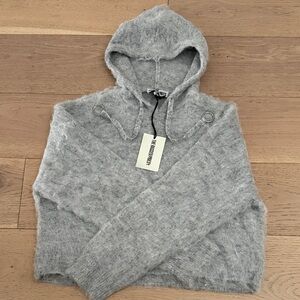 The Ragged Priest super brushed knit hoodie - grey